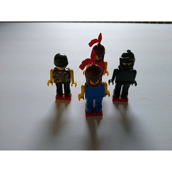 Robot Toy Figures Plastic War Combat Action Figures Movable Lot Of 4 Blockheads - Picture 7 of 12